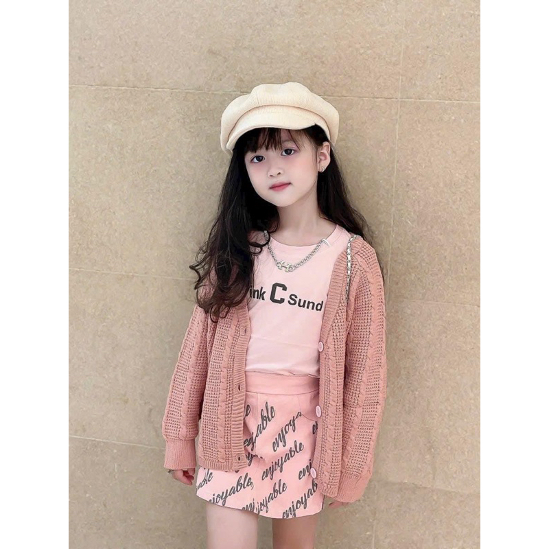 Sét chân váy kaki bé gái