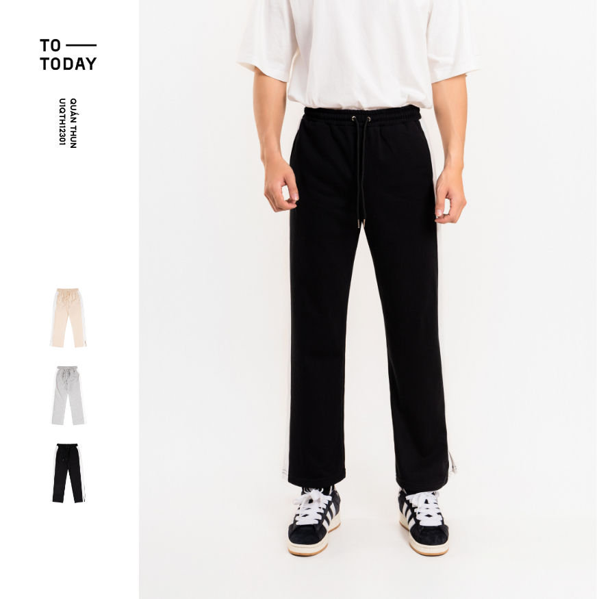 Quần Thun Unisex Chất Liệu Da Cá Thoáng Mát Form Regular Fit TOTODAY U1QTH12301