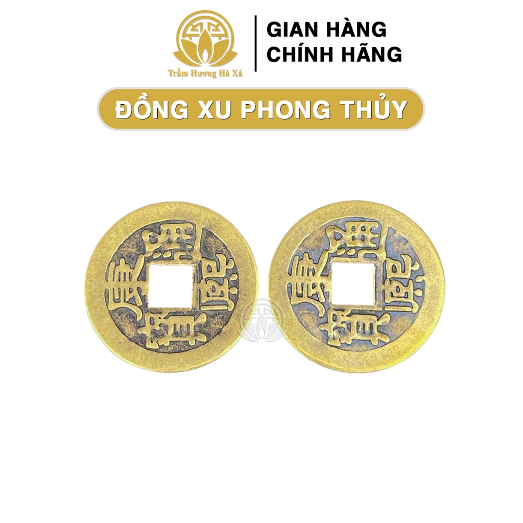 Đồng xu cổ phong thủy may mắn âm dương giúp chiêu tài giữ lộc Hà Xá