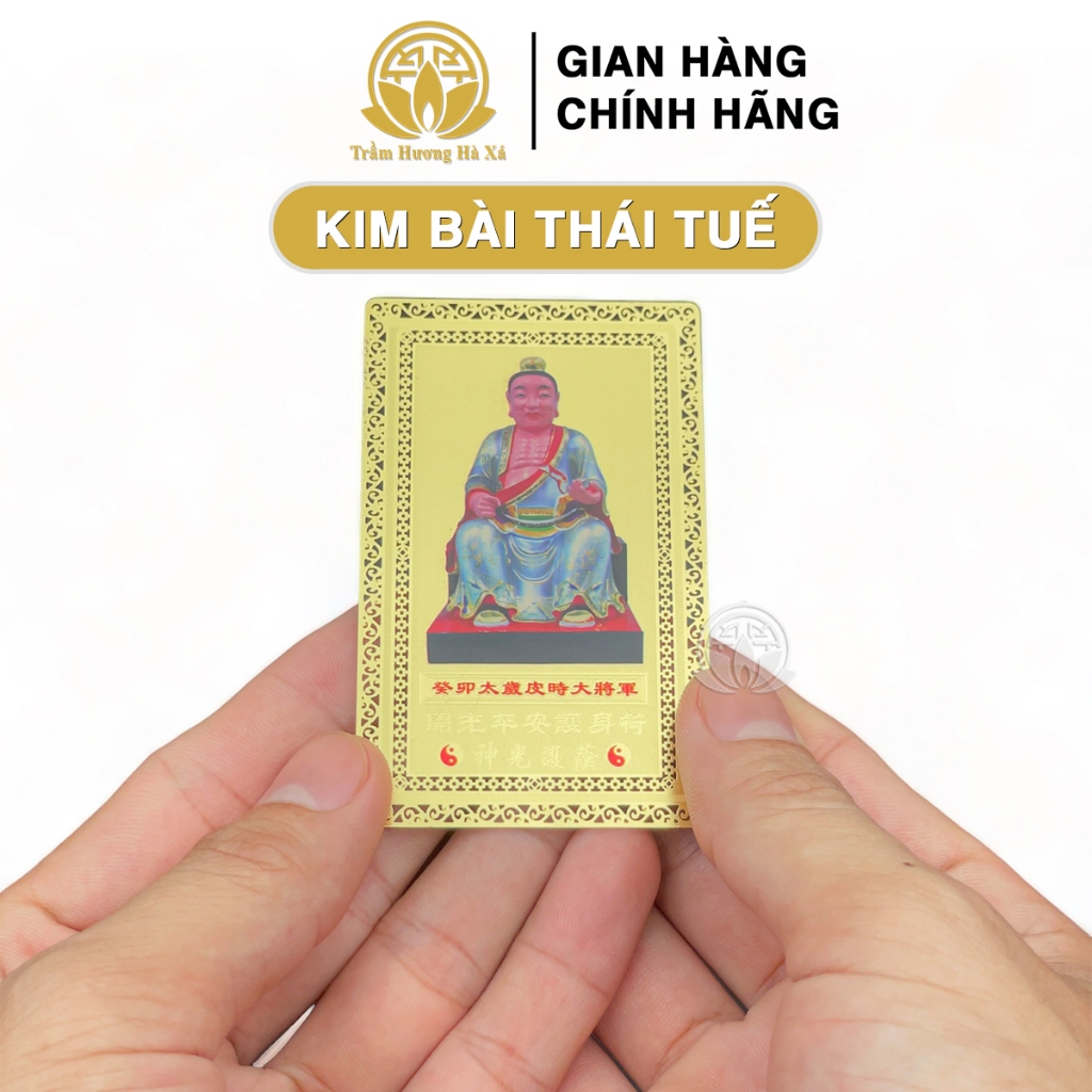 Kim bài thái tuế bỏ ví ốp điện thoại giải hạn xấu mang lại may mắn tài lộc chất liệu kim loại