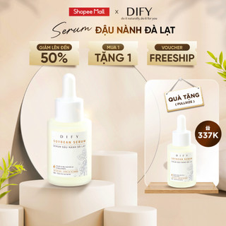 Serum DIFY chiết xuất đậu nành Đà Lạt chứa 2% Alpha-Arbutin và HA cấp ẩm dưỡng trắng da cho mọi loại da 30ml
