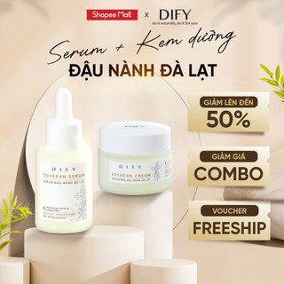 Bộ sản phẩm DIFY Serum đậu nành 30ml + Kem dưỡng đậu nành 50ml