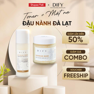 Bộ sản phẩm DIFY Toner đậu nành 150ml + Mặt nạ đậu nành dành 100g