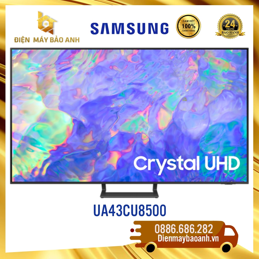 [Miễn phí giao  lắp HN] Tivi Samsung 43 inch UA43CU8500 43CU8500 4K 2023, Bảo hành chính hãng 24 tháng