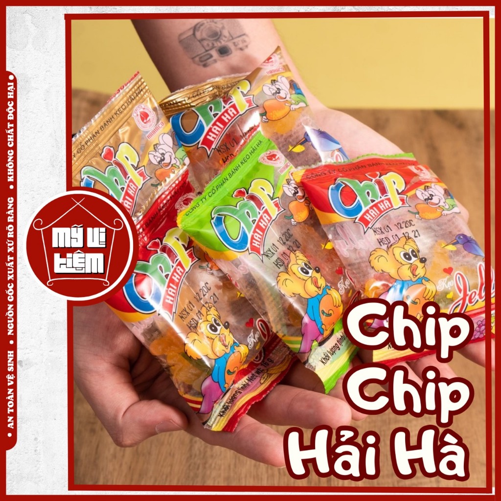 Kẹo dẻo Chip Hải Hà Jelly hương trái cây (gói 16g) - Mỹ Vị Tiệm ăn vặt tuổi thơ