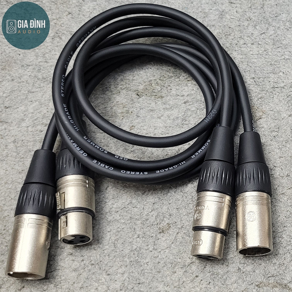Combo 2 dây canon Đực Cái chống nhiễu dài 0.8M loại tốt