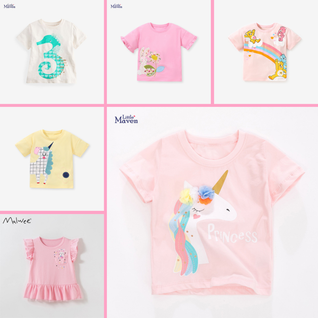 BST áo hè cho bé gái 2-7 tuổi mẫu cực xinh - Little Maven Chính Hãng