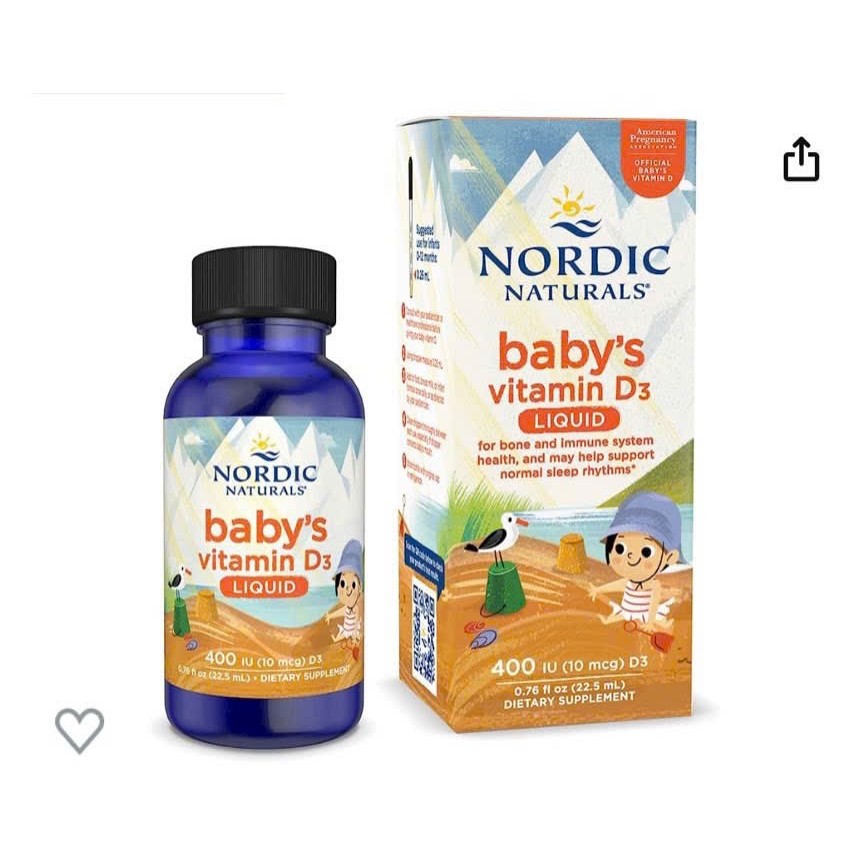 Siro Baby's Vitamin D3 Nordic Naturals Mỹ - 22.5ml