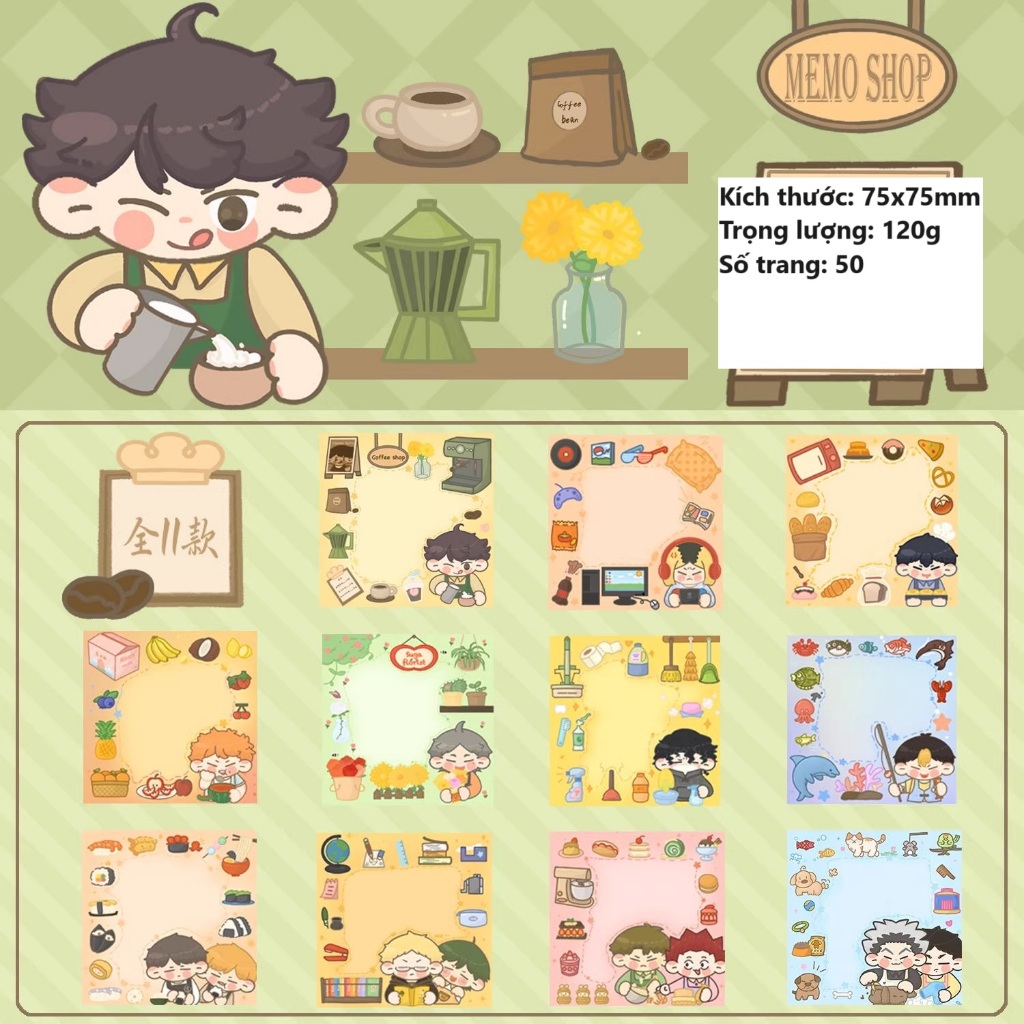 Hàng sẵn, Giấy ghi chú Haikyuu