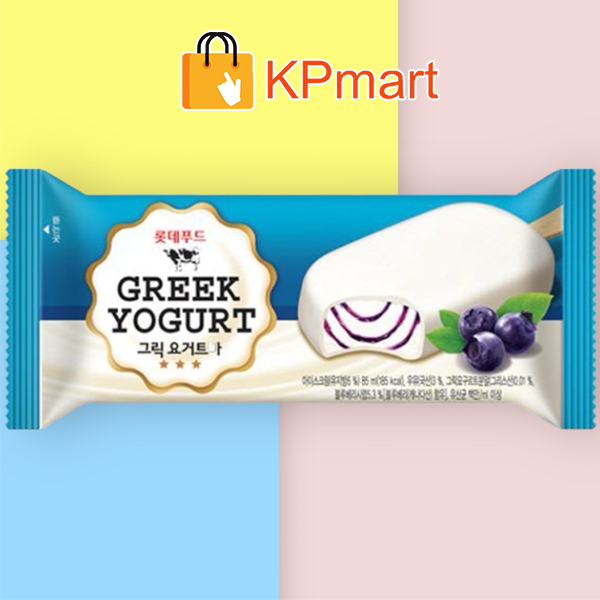 Kem sữa chua Hy Lạp việt quất Hàn Quốc Lotte Greek Yogurt Blueberry 85ML