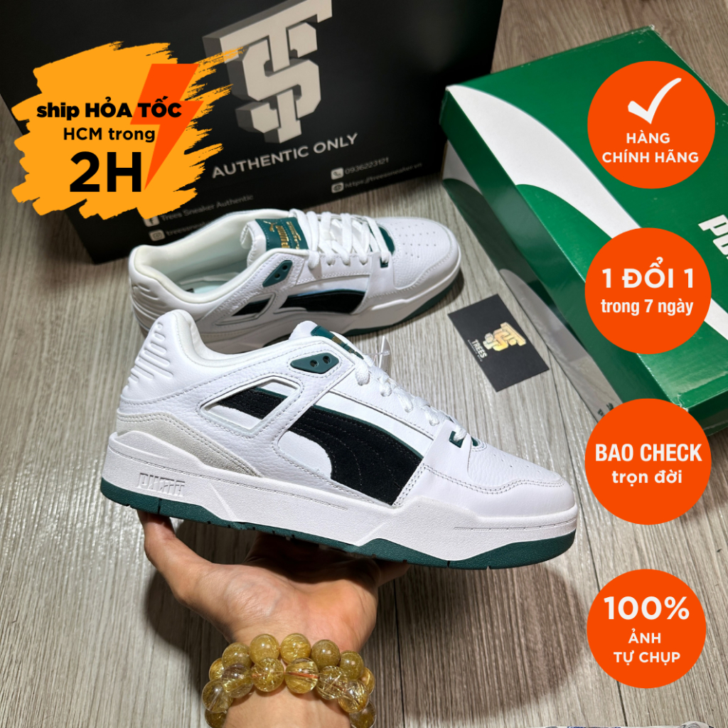 Giày thể thao PUMA SLIPSTREAM SUEDE FS VARSITY GREEN 388634 03 Full Box Tag Auth
