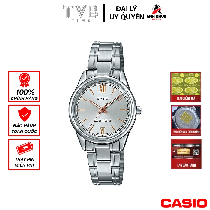 Đồng hồ nữ dây kim loại Casio chính hãng LTP-V005D-7B2UDF (28mm)