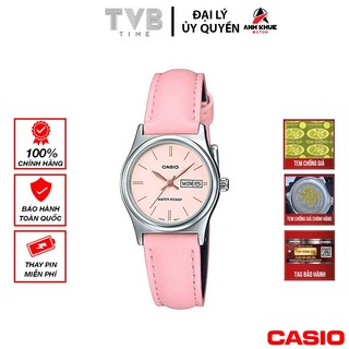 Đồng hồ nữ dây da casio chính hãng ltp-v006l-4budf