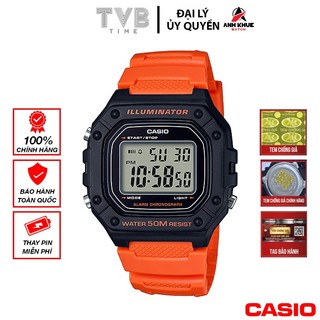 Đồng hồ nam dây nhựa casio chính hãng w-218h-4b2vdf