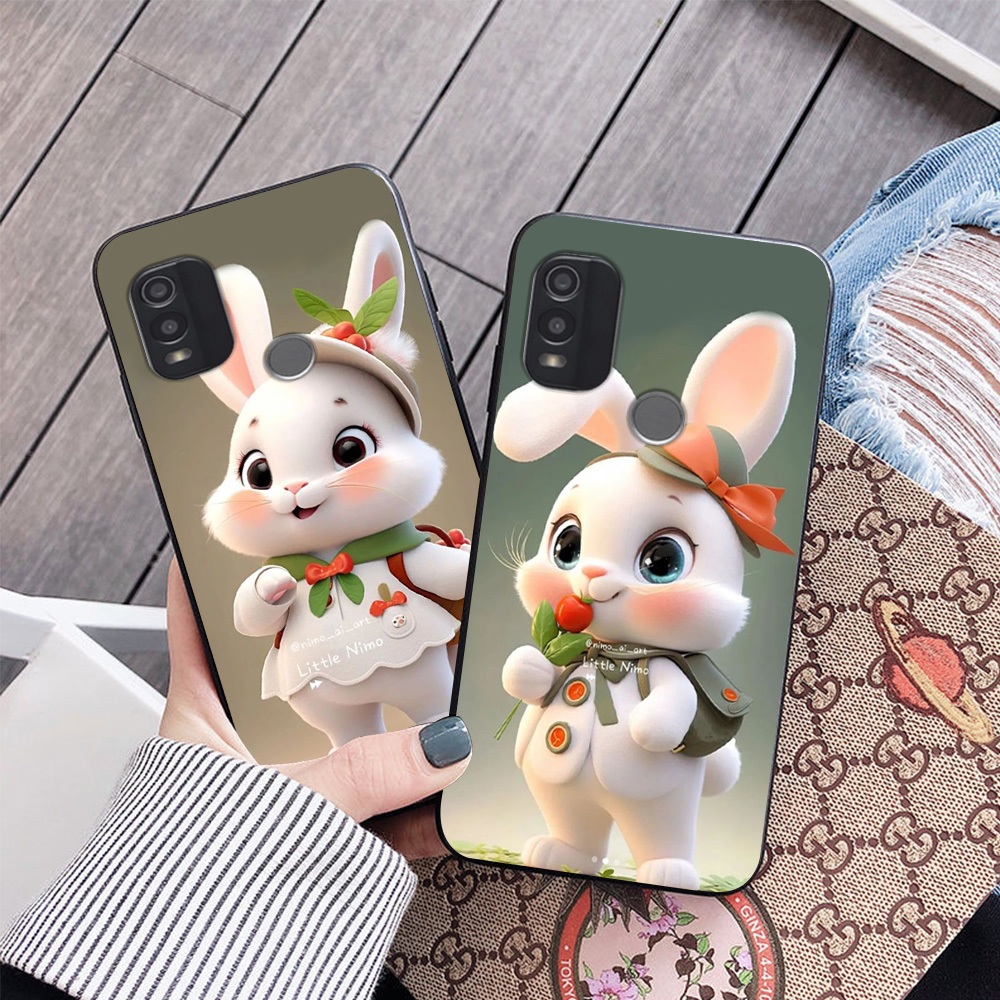 Ốp lưng nokia c21 plus / nokia g11 / nokia g11 plus in hình thỏ dễ thương