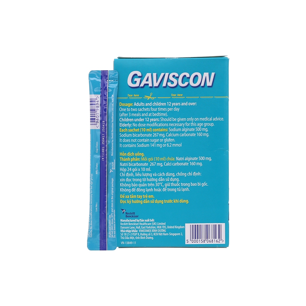 Hỗn Dịch Uống Gaviscon  Giảm Trào Ngược Dạ Dày - Thực Quản