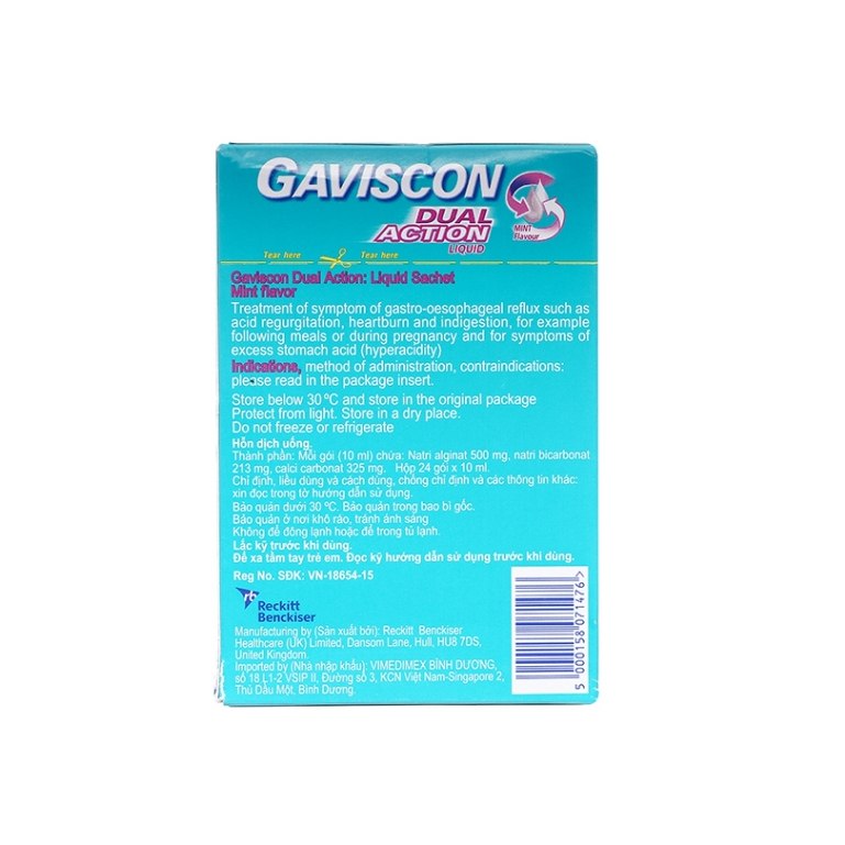 Hỗn Dịch Uống Gaviscon  Giảm Trào Ngược Dạ Dày - Thực Quản