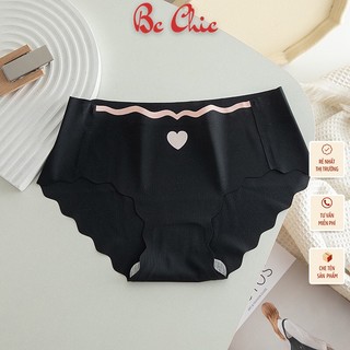 Quần lót nữ cotton trơn hình trái tim , quần chíp nữ kháng khuẩn siêu mỏng BC_CHIC LINGERIE