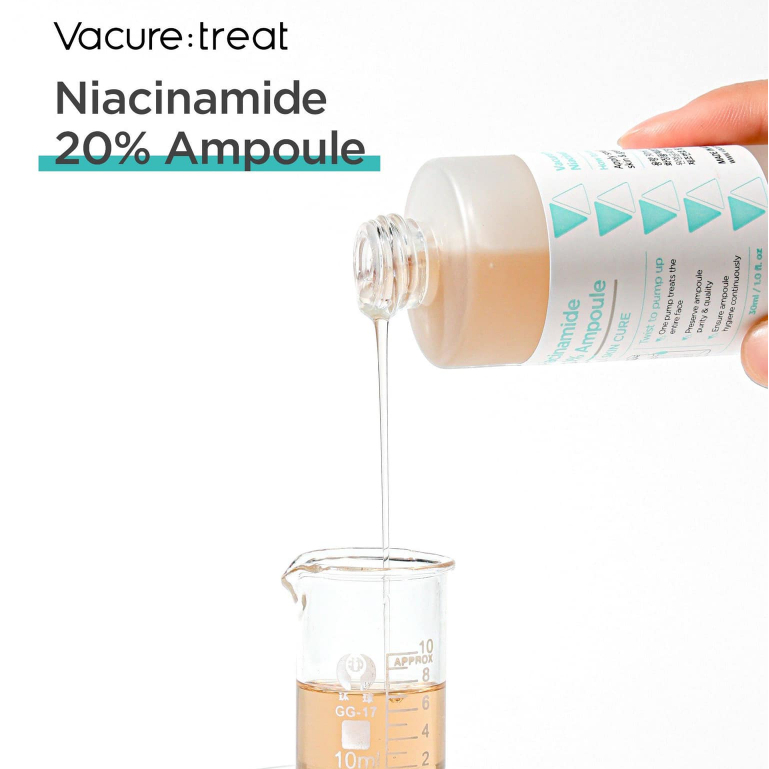 Tinh chất Serum Vacure:treat Niacinamide 20% Ampoule 30ml Sáng Da Mờ Thâm