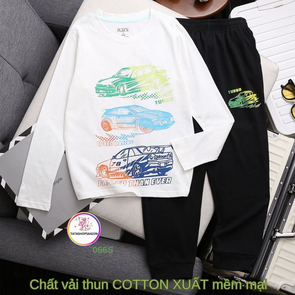 25-50kg - Bộ dài tay cho bé trai kiểu thể thao đẹp chất thun cotton 4 chiều mềm T142