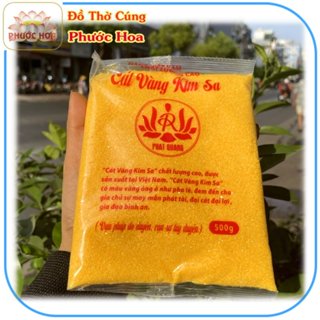  Cát Kim Sa Cát Vàng Lư Hương Để Bát Hương Thờ 500gr Bàn Thờ Ông Địa - Đồ thờ cúng Phước Hoa 