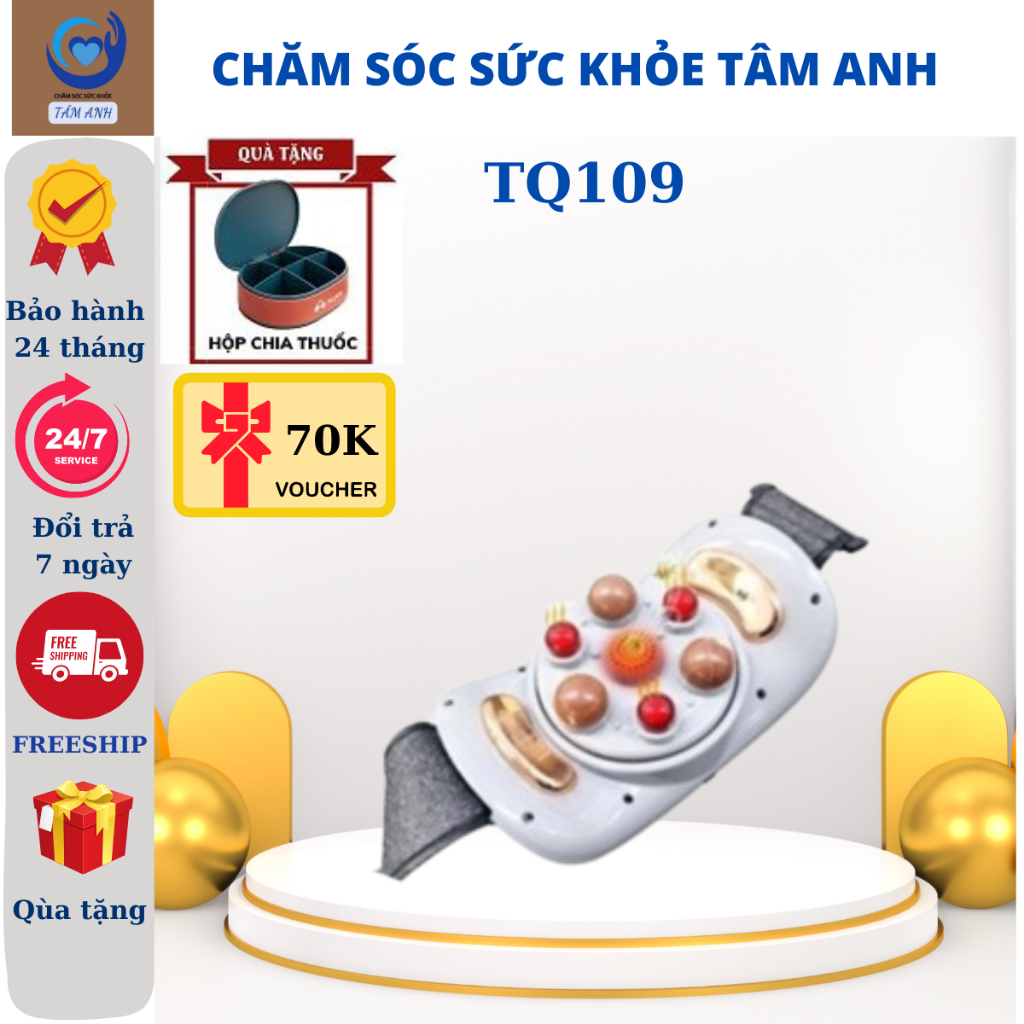 Máy massage bụng đa năng TQ109,  tích hợp đá nóng himalaya giúp giảm mỡ bụng, an toàn cho người sử dụng - Tâm Anh