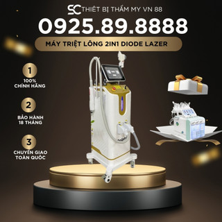 Máy triệt lông diode và laser xóa xăm korea 808 2in1 dòng 10 thanh
