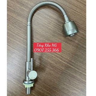 Vòi rửa chén lò xo bẻ lạnh inox 30 , Vòi rửa bát lạnh , cần lò xo bẻ xoay 360 linh hoạt điều chỉnh 2 chế độ