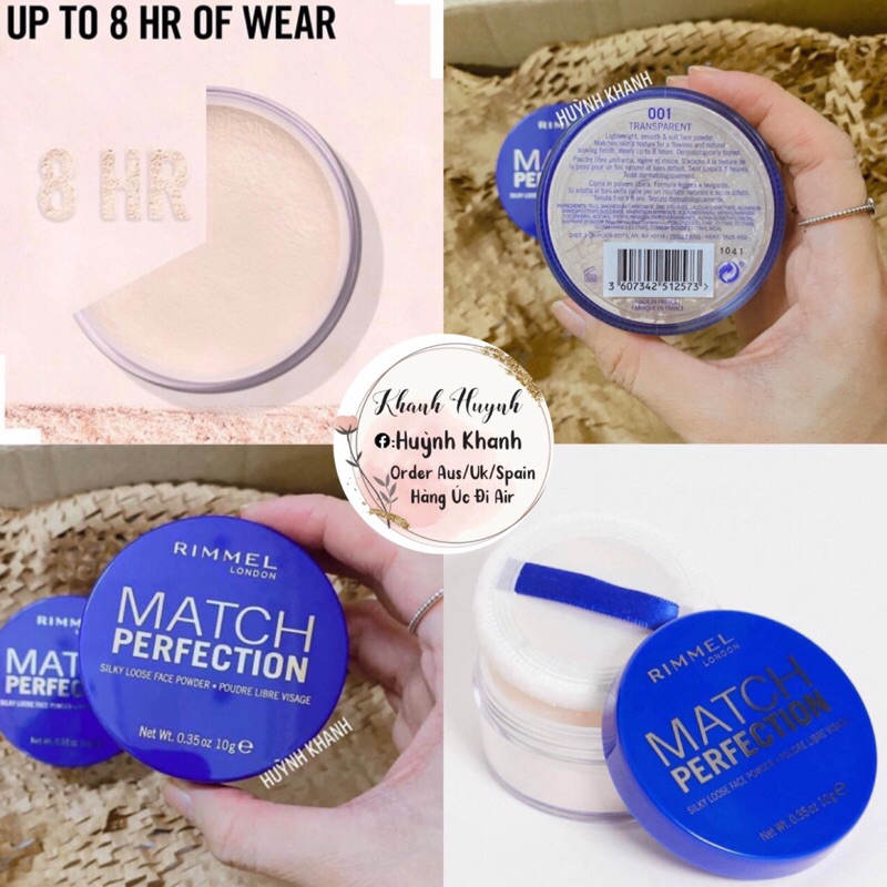(BillChemist) Phấn phủ bột Rimmel Match Perfection Loose Powder Translucent