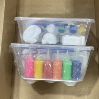 Bộ Tô Tượng gồm 6-7 con, khay màu, cọ vẽ và màu cho bé tập trung, khéo léo, sáng tạo