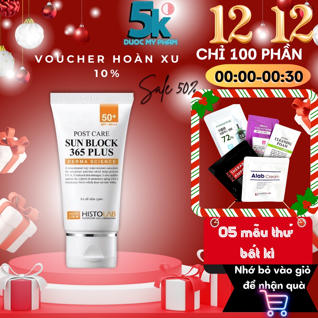 Kem Chống Nắng Vật Lý HISTOLAB Sun Block 365 Plus SPF50+/ PA+++ 50ml