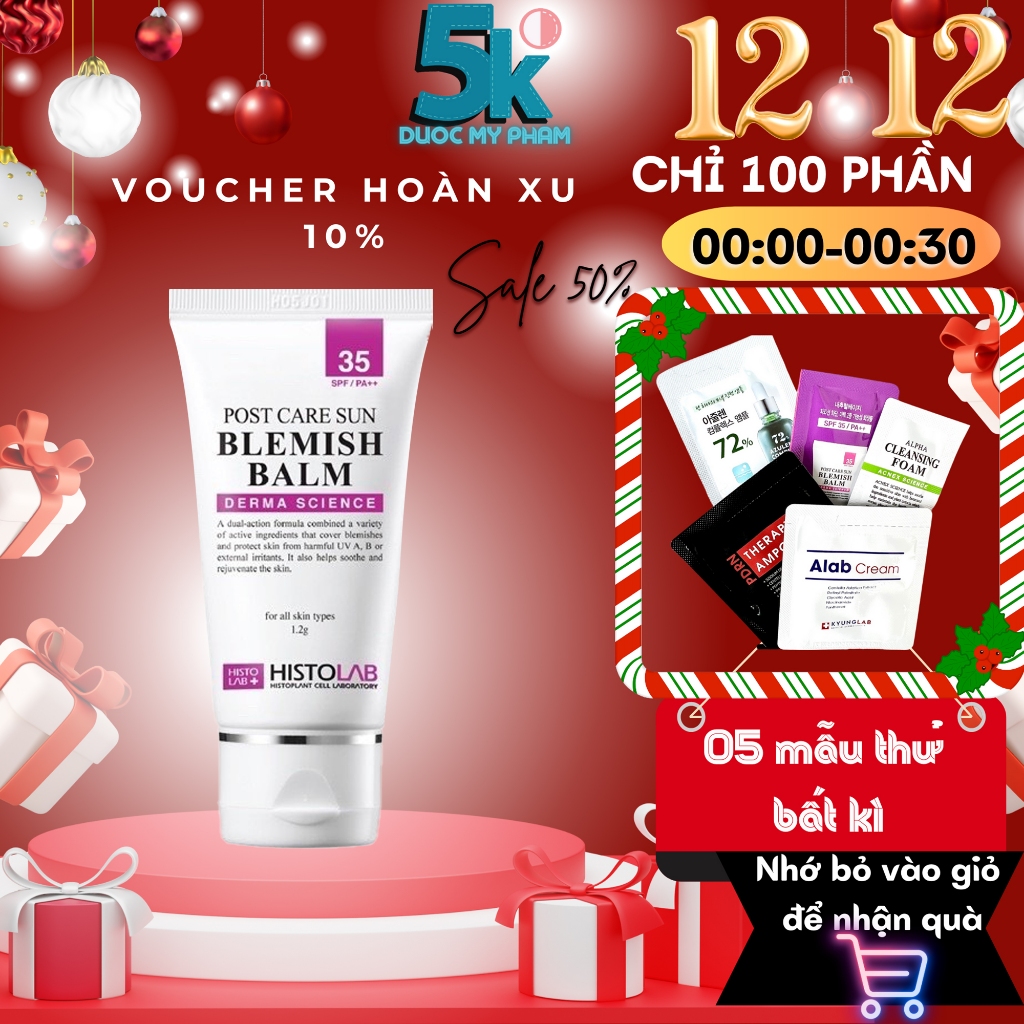 Kem chống nắng Histolab Post Care Sun Blemish Balm - Che khuyết điểm, tone tự nhiên PP Cream Spf35/PA+++ 50g