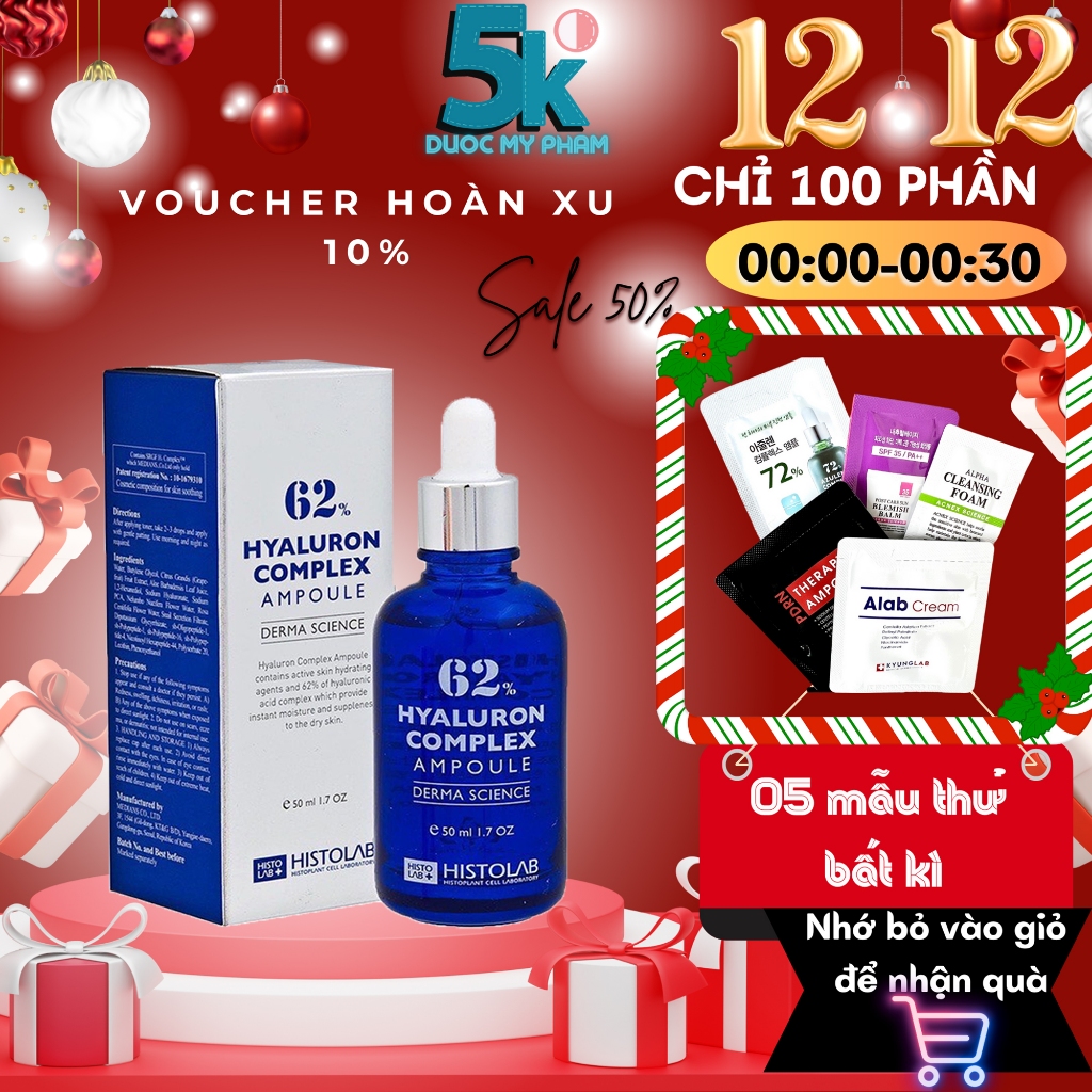 Tinh Chất Dưỡng Ẩm Histolab 62% Hyaluron Complex Ampoule 50ml