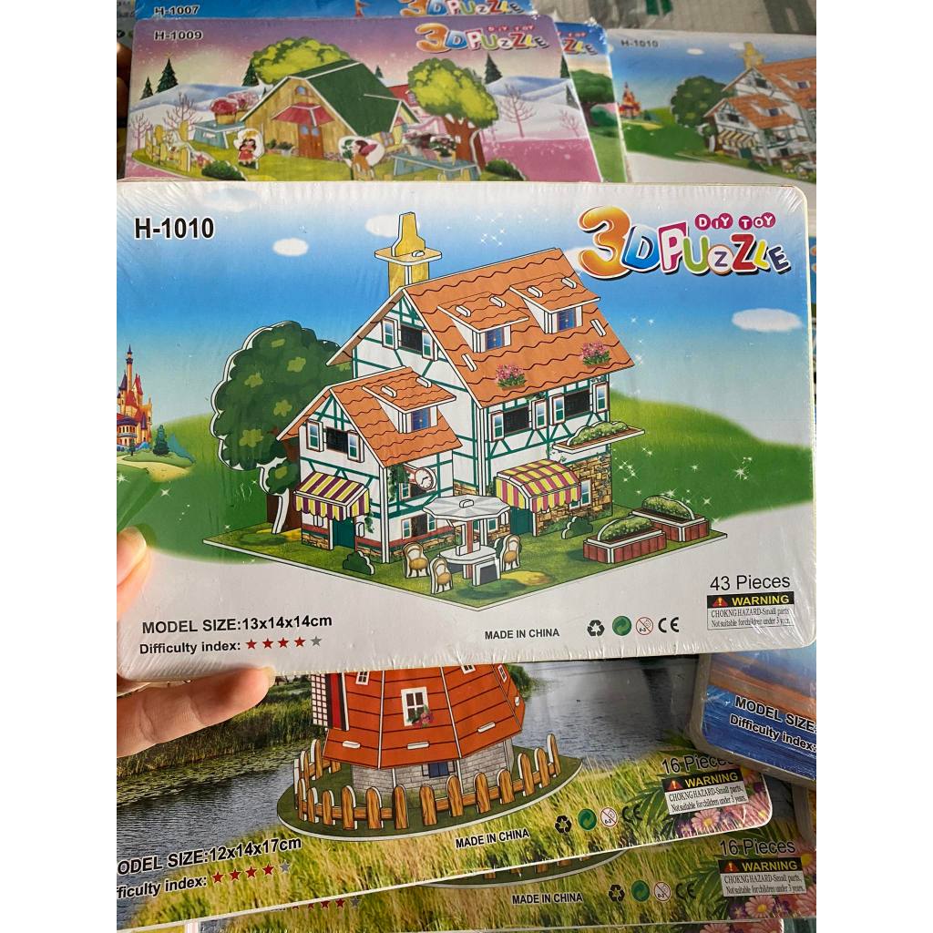 Bộ Mô Hình Lắp Ghép 3D Bằng Xốp Đáng Yêu nhiều size Cho Bé Phát Triển Trí Tuệ Và Tư Duy Không Gian làm quà tặng cho bé