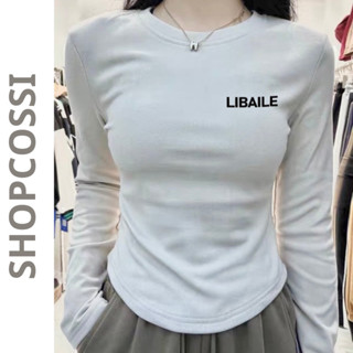 Áo tăm cổ tròn vạt bầu dài tay nữ . Áo Thun dáng ôm body dài tay trơn