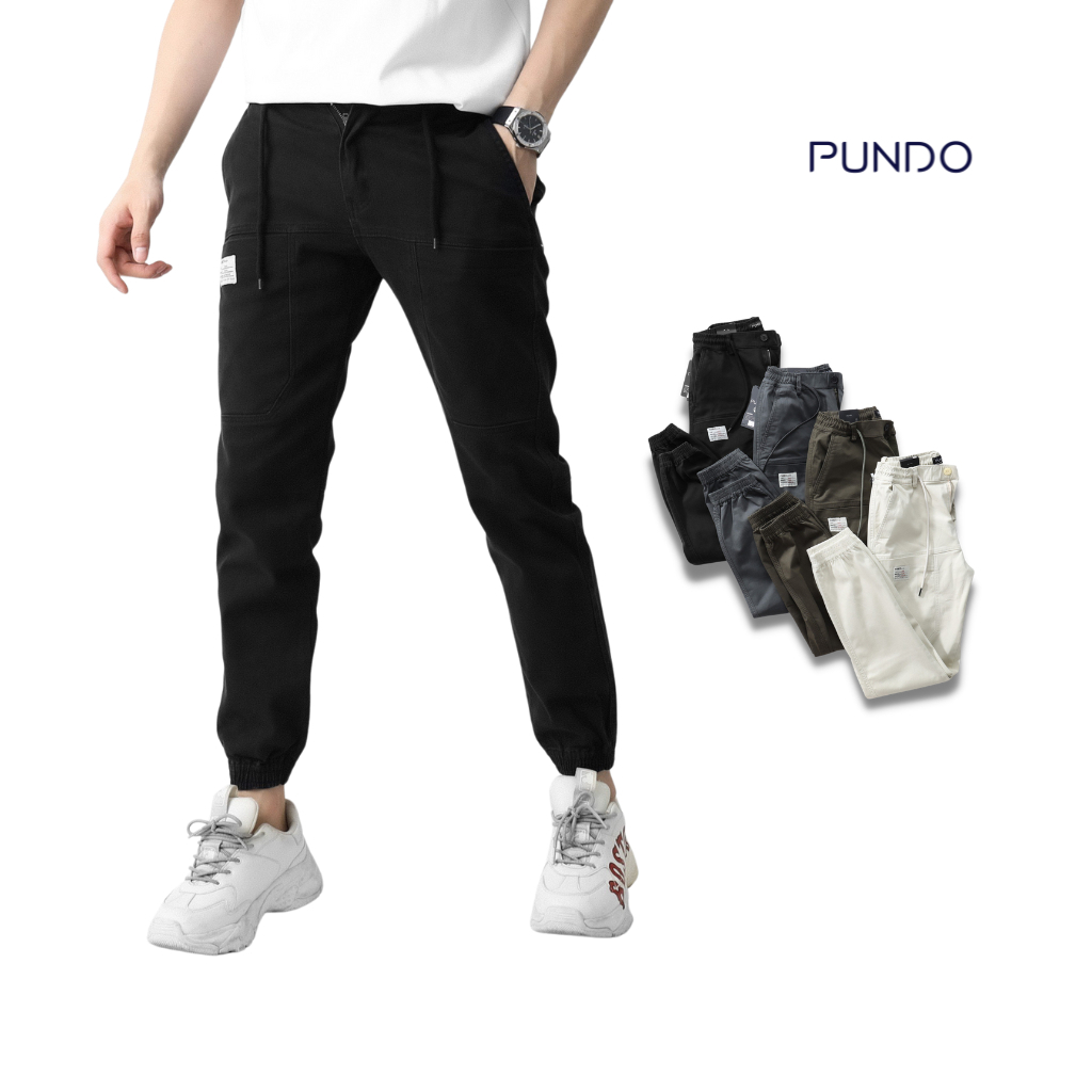 Quần jogger nam PUNDO chất kaki mềm mịn, màu basic dễ phối ,phong cách trẻ trung năng động QDPD08