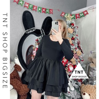 ĐẦM LIỀN TAY DÀI DÁNG XÒE [TNT SHOP BIGSIZE 60KG 90KG]