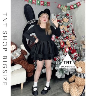 ĐẦM LIỀN TAY DÀI DÁNG XÒE [TNT SHOP BIGSIZE 60KG 90KG]