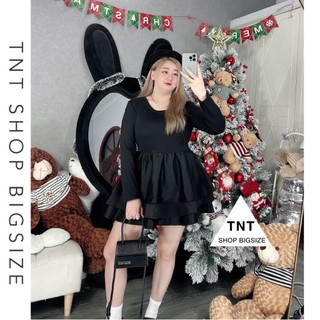 ĐẦM LIỀN TAY DÀI DÁNG XÒE [TNT SHOP BIGSIZE 60KG 90KG]