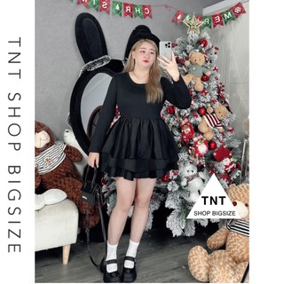 ĐẦM LIỀN TAY DÀI DÁNG XÒE [TNT SHOP BIGSIZE 60KG 90KG]