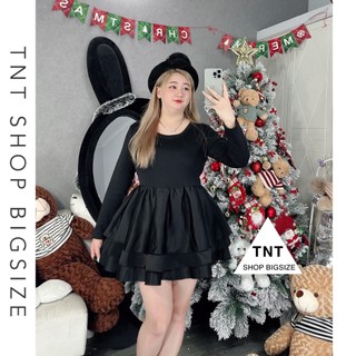 ĐẦM LIỀN TAY DÀI DÁNG XÒE [TNT SHOP BIGSIZE 60KG 90KG]