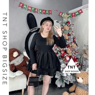 ĐẦM LIỀN TAY DÀI DÁNG XÒE [TNT SHOP BIGSIZE 60KG 90KG]