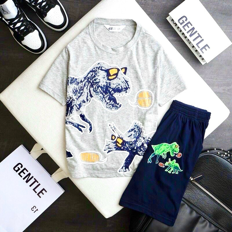 🚗 Bộ cotton H&M hàng xuất bé trai 20-60kg