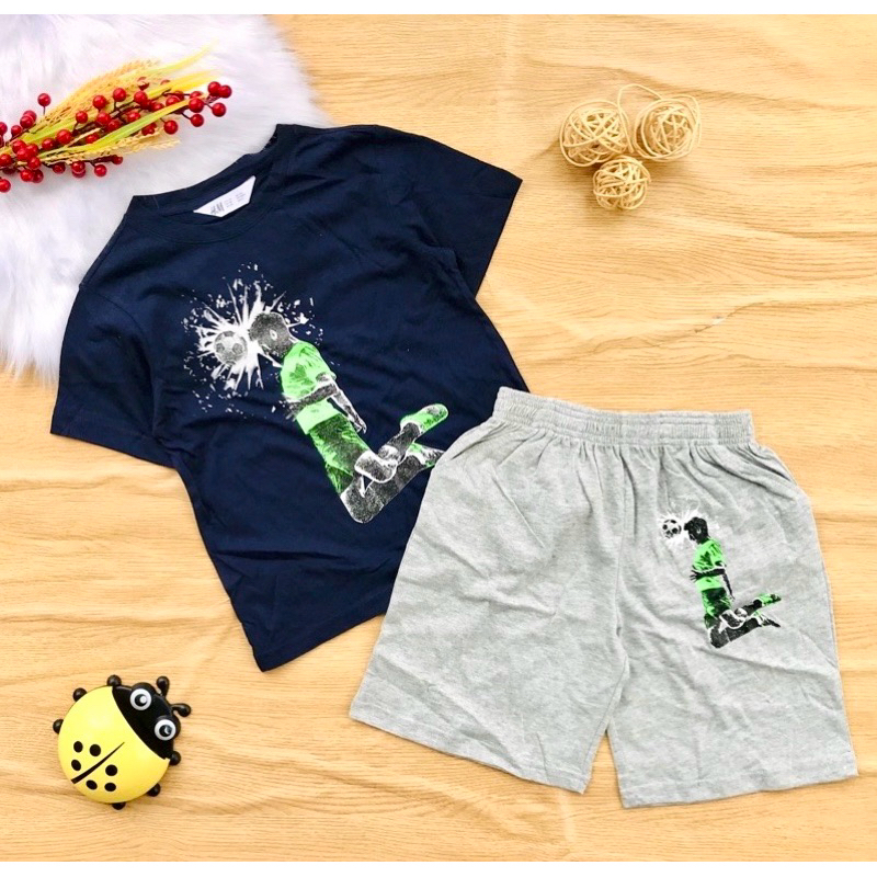 🚗 Bộ cotton H&M hàng xuất bé trai 20-60kg