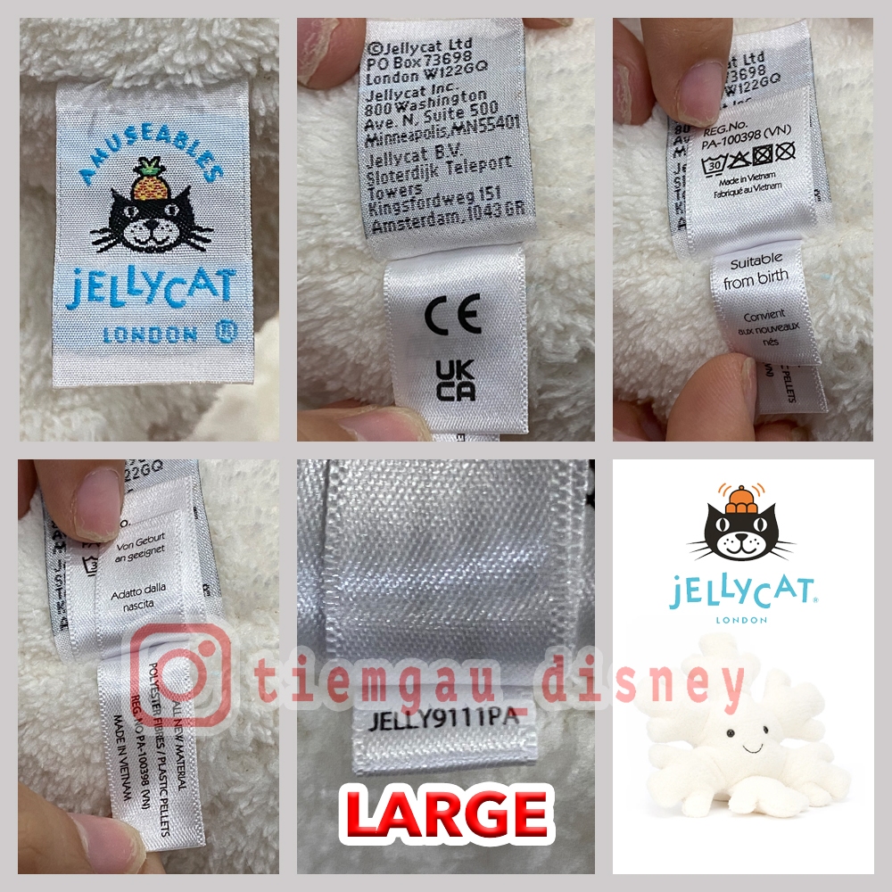 Gấu Bông Jellycat Bông Hoa Tuyết Trang Trí Giáng Sinh 2023 - Jellycat Amuseable Snowflake for Christmas 2023