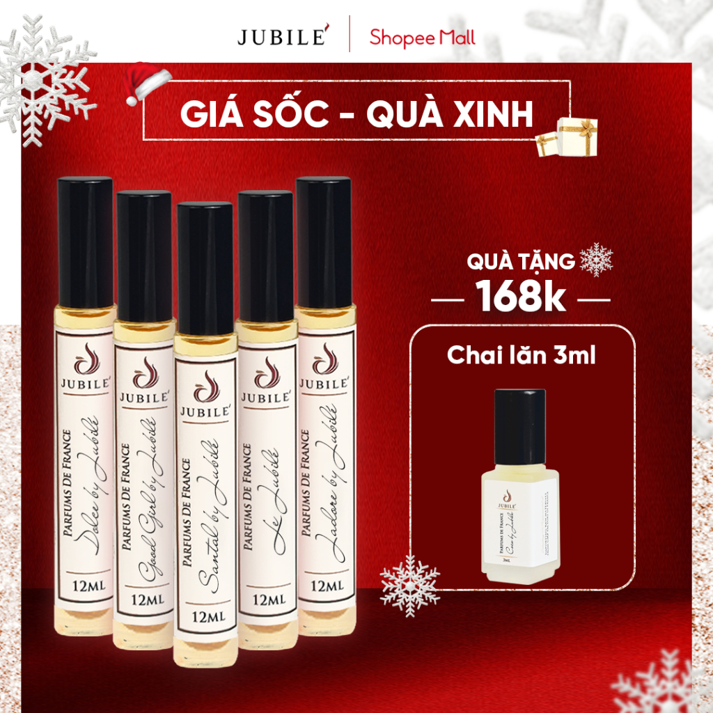 Tinh Dầu Nước Hoa Pháp Cao Cấp Jubilé Dạng Lăn Thơm Lâu Chính Hãng 12ml