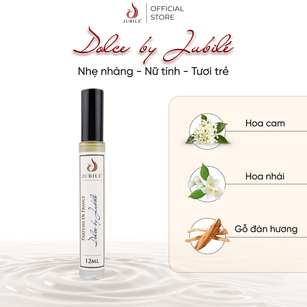 Tinh Dầu Nước Hoa Pháp Dolce by Jubilé Ngọt Ngào Thanh Lịch Cao Cấp Chính Hãng 12ml