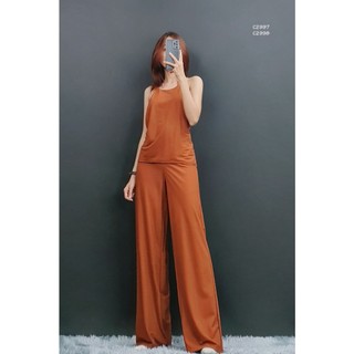C2297 & c2298 - áo cổ yếm 2 dây đan chéo lưng và quần trơn