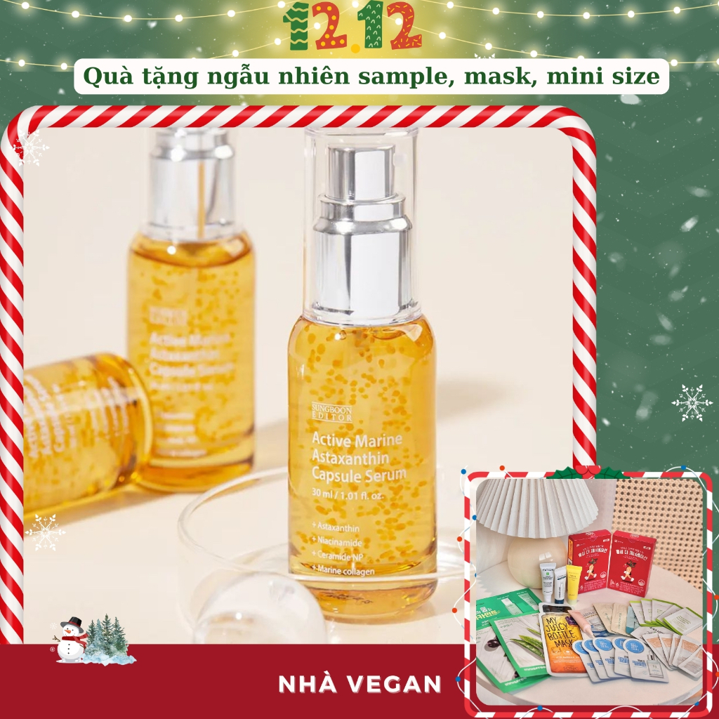 TINH CHẤT SÁNG DA SUNGBOON EDITOR ACTIVE MARINE ASTAXANTHIN CAPSULE SERUM 30ML