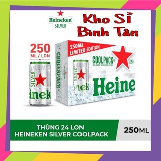 LON NHỎ _ Thùng 24 lon bia Heineken Silver 250ml